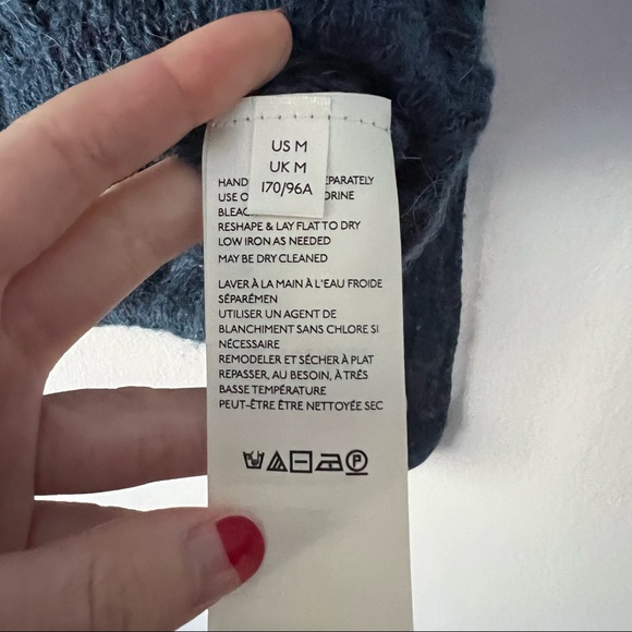 NWT Free People Angel Soft Alpaca Wool Pullover Blue Medium - Picture 11 of 11